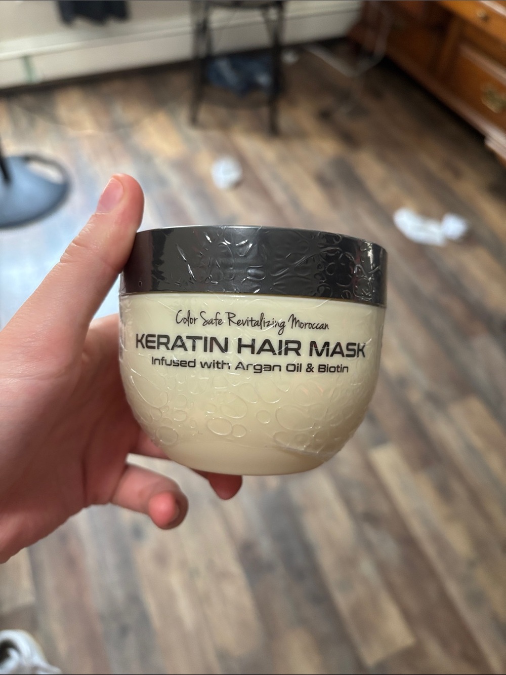 Keratin Hair Mask Receipt Photo - White/Brown
